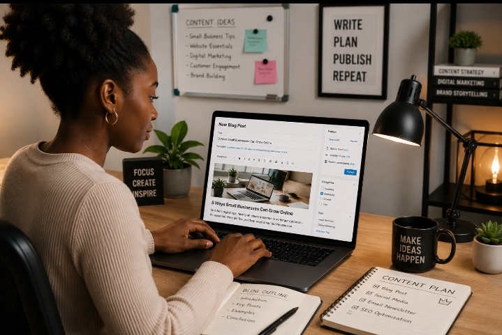 Article writing and blogging — content planning and publishing